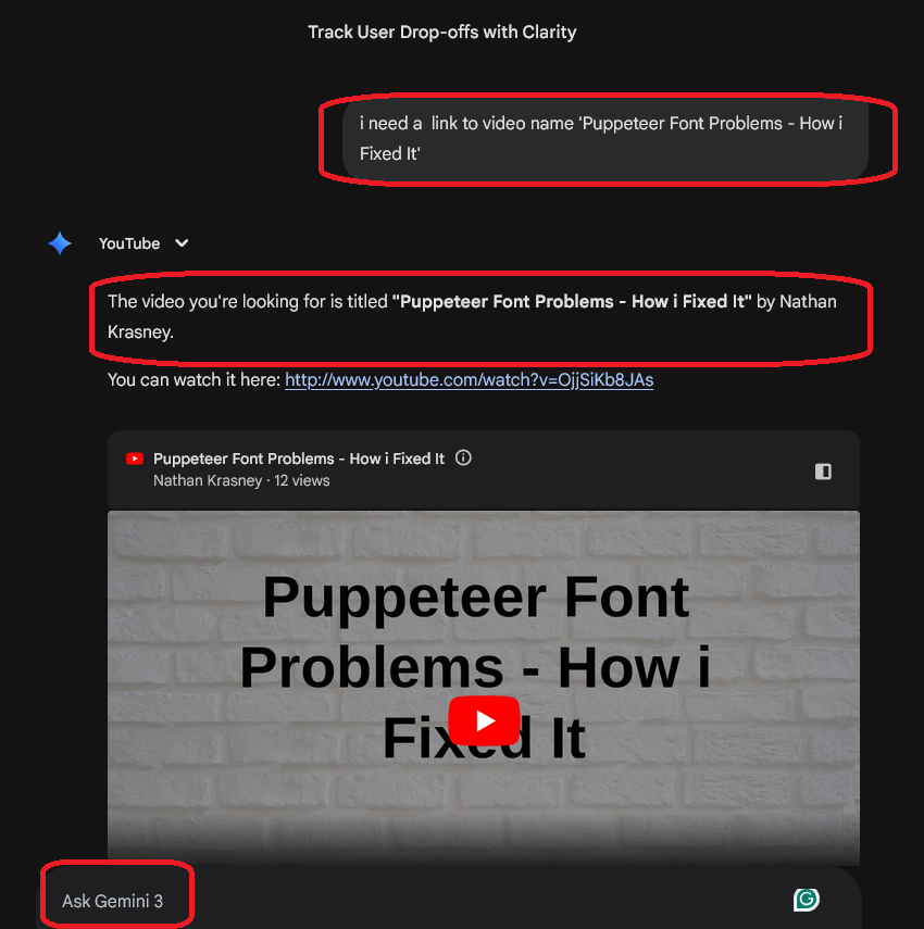 Gemini Puppeteer Search