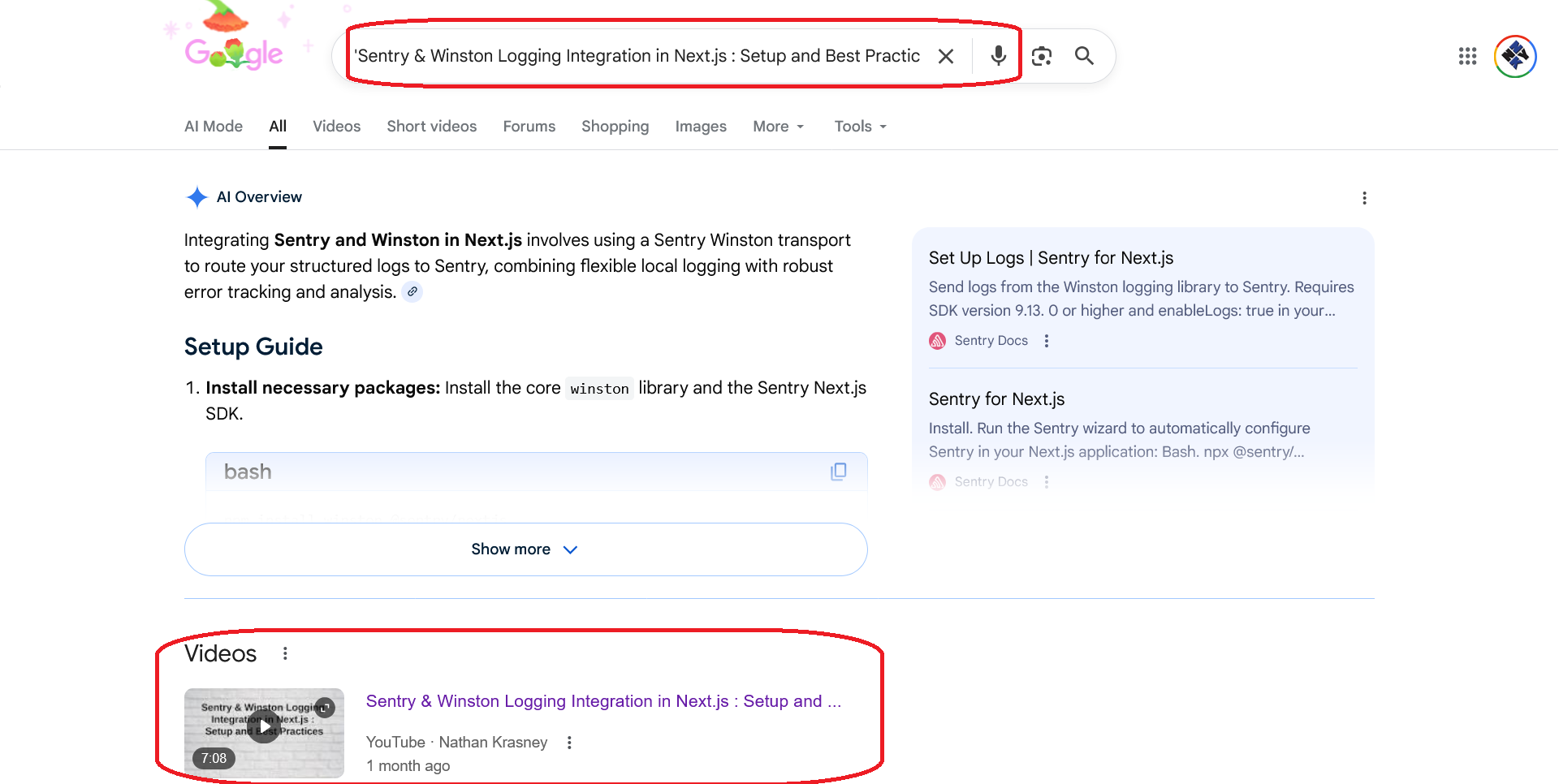 Google Month Old Found