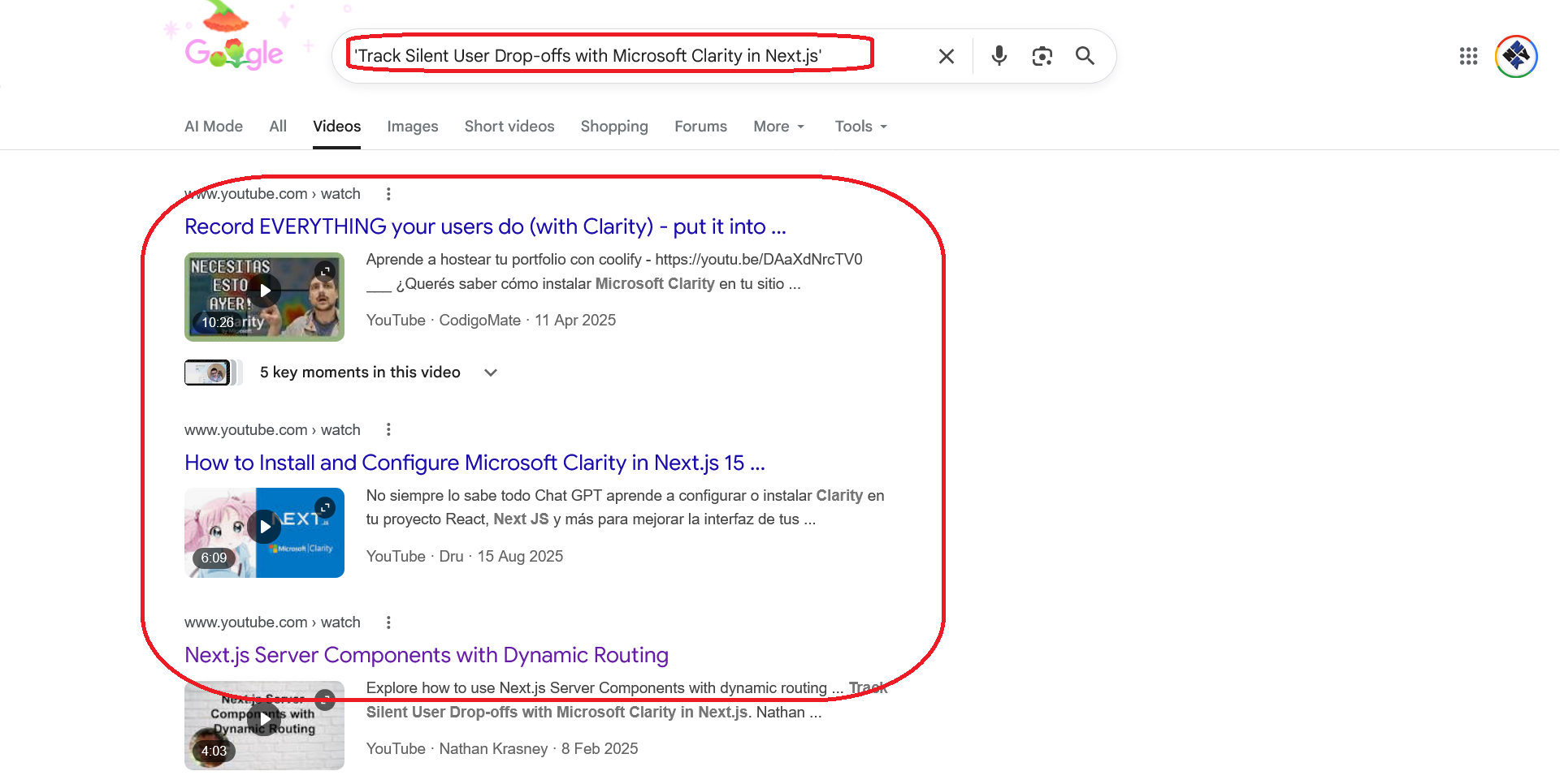 Google Clarity Search