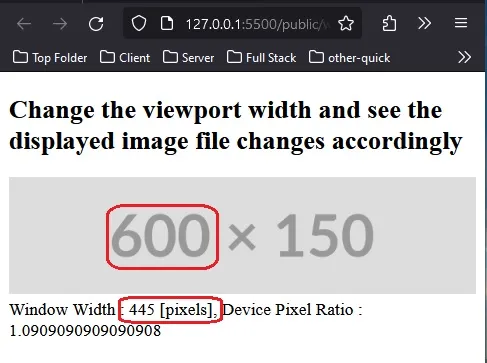 viewport width 445px